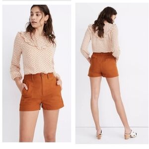Madewell Camp Shorts Burnt Sienna Size XS Womens High Waisted